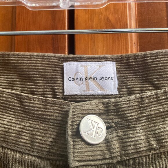 Calvin Klein Army Green Corduroy Pants - Size 31 - Vintage - Loose Fit - No tags - Picture 4 of 13
